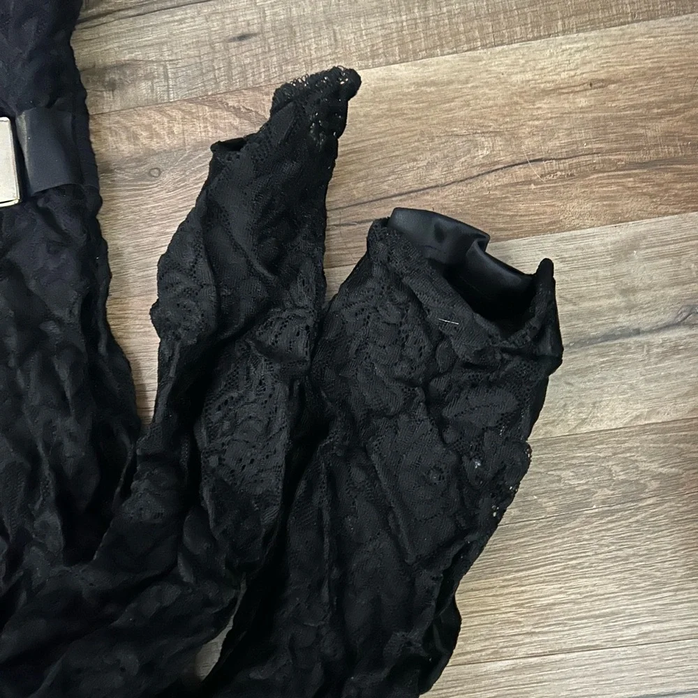 Bebe Black Lace Jumpsuit - Picture 3 of 4